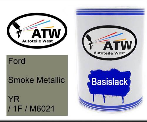 Ford, Smoke Metallic, YR / 1F / M6021: 500ml Lackdose, von ATW Autoteile West.